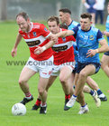 Clifden v St Brendan’s Intermediate Football Championship game at Pearse Stadium.<br />
Conall Joyce and  Marty Conneely, Clifden and Sean Loftus, St Brendan’s