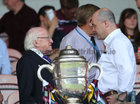 Galway v Kilkenny Leinster Senior Hurling Championship final replay at Semple Stadium, Thurles.<br />
President Michael D Higgins at the game
