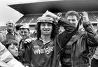 File photographs from the FAI Harp Lager Cup final between the victorious Galway United and Shamrock Rovers on May 12th 1991. 