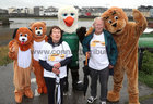 Rita Kavanagh and her brother Mike Rooney from Athenry, are joined by some furry friends, including Connacht Rugby mascot Eddie the Eagle, before taking part in the Galway Memorial Walk in aid of Galway Hospice last Sunday.