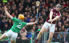 Galway v Limerick Allianz Hurling League semi-final in Limerick.<br />
Galway's Joseph Cooney and Limerick's Richie English