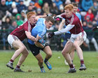 Galway v Dublin Allianz Football League Division 1 game at the Pearse Stadium.<br />
Galway's Adrian Varley and Peter Cooke and Dublin's Michael Fitzsimons