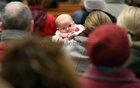 One of the very young members of the congregation during the The Annual Solemn Novena at Galway Cathedral this week.