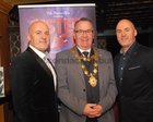 <br />
Cllr Pearce Flannery, Mayor of Galway, with Twins Brain and Sean Power,  at the launch of the Twins Productions Sister Act in the Skeff Eyre Square which will be staged in the Town Hall Theatre from March 13th-16th  & 18th `March.