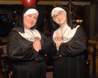 <br />
Martina O’Brien and Siofra Ni Chonluain,  at the launch of the Twins Productions Sister Act in the Skeff Eyre Square which will be staged in the Town Hall Theatre from March 13th-16th  & 18th `March.