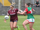 Galway v Mayo TG4 Connacht LGFA Senior Football final at Tuam Stadium.<br />
Galway’ Andrea Trill and Mayo’s Sinead Walsh