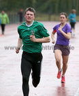 A runner taking part in the GOAL Mile at Dangan on Christmas Day.