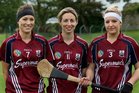 <br />
Galway Senior Camogie players, (from left),<br />
 Heather Cooney, Sandra Tannian, Fionula Keely, (all from St. Thomas).