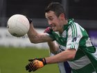 Kilconly's, Barry Concannon,<br />
and<br />
Oughterard's, Daniel Tuck,<br />
during the Intermediate Football Championship Final<br />
Replay at Pearse Stadium.<br />
