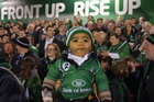 7 months old Zephaniah Ah You, son of Connacht player Rodney Ah You, at Saturday evening's Heineken Cup game against Toulouse at the Sportsground.