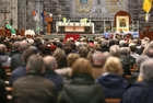 Fr Brendan Callanan CSsR speaking to the congregation during the annual Solemn Novena at Galway Cathedral