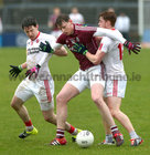 Galway v Tyrone Allianz Football League Division 2 game at the Pearse Stadium.<br />
Galway's Thomas Flynn and Mattie Donnelly and Conor Meyler, Tyrone