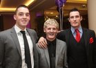 Paul Scally, Mikey Gilmore and Charlie Burke pictured at the Charity Take Me Out Ball in aid of Cancer Care West at the Salthill Hotel.