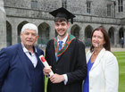 Michael Dillon, Kilconly, Tuam, with his parents Michael and Clare, after he was conferred with a Bachelor of Science Degree, Honours (Project and Construction Management) at NUI Galway.