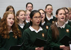Members of the choir prepare for the special Mass to celebrate the 60th jubilee of Salerno Secondary School last Friday.