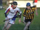 <br />
 Ahascragh-Fohenagh's, John Finnerty,<br />
 and<br />
 An Spideal's, Darren O Curraoin,<br />
 during the County U-21(C) Hurling Championship Final at Ballinasloe.<br />
