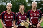 Galway Senior Camogie players, (from left),<br />
 Sinead Cahalan, Therese Manton, Sarah Dervan, (all from Mullagh).
