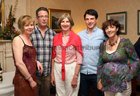 Teaching staff Assumpta Gilligan, Paul Kilraine, Margaret Gill, Galway footballer Sean Armstrong, and Dee O'Brien at Who Wants To Be a Thousandaire in aid of the "Jes" Secondary School at the Ardilaun Hotel.