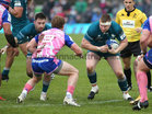 Connacht v Stade Francais Paris Heineken Champions Cup Pool B game at the Sportsground.<br />
Connacht’s Shane Delahunt and Caolin Blade and James Hall, Stade Francais