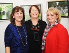 <br />
Artists Trish Darcy and Mary Cooke-Conneely, with artist Penny Cahill, who opened the exhibition, at the opening of  their Art Exhibition, at the Portershed Eyre Square, 