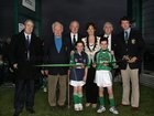  The Official opening of the Astro Turf Pitches at the Liam Mellows Hurling Club, Ballyloughane, (from left),<br />
 John Hynes, Sean Duggan, Tony Callanan, Molly Jordan, City Mayor Hildegarde Naughton, Tomas Togher, Pat Hughes and Brian Keville.
