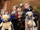Some of the many school children who were at the Teddy Bear Hospital with their furry friends in the Bailey Allen Hall at the University of Galway yesterday. 