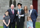 Ethan Coogan, Ballyglunin, who was conferred with a Bachelor of Science, Honours, at NUI Galway, pictured with parents Saoirse Coogan and Kenneth Nally, sister Cara, brother Jack  and grandfather Fintan Coogan, Menlo,