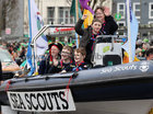 First Port of Galway Sea Scouts taking part in the St Patrick's Day parade