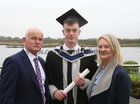Alex Fearon, Oranmore, who was conferred with a Bachelor of Business (Honours) in Accounting, pictured with his parents Shay and Karen after the Atlantic Technological University (ATU) conferring ceremony in the Galmont Hotel.