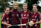 Galway Senior Camogie players, (from left),<br />
 Collette Gill, Helena Huban,(Selector), Sinead Keane, Veronica Curtin, (all from Kinvara).