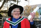 81 year old Brega Webb from Headford who graduated from NUI Galway this week with a PhD. 