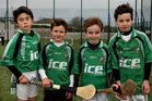 Attending the Official opening of the Astro Turf Pitches at the Liam Mellows Hurling Club, Ballyloughane, (from left),<br />
Conor Hughes, Eoin Mulvill, David Kenny and Tomas Togher.