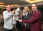 John Cleary, Ja Keating and Paul Campbell at the 1991 Galway United team reunion in the Galmont Hotel. The team defeated Shamrock Rovers AFC to win the 1991 FAI Harp Lager Cup final at Lansdowne Road on May 12.