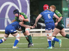 Connacht v Leinster Vodafone Women’s Interprovincial Championship game at the Sportsground.<br />
Connacht's Orla Fenton tackled by Leinster's Molly Boyne
