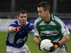 <br />
Kilconly's, Barry Concannon,<br />
and<br />
Oughterard's, Daniel Tuck,<br />
during the Intermediate Football Championship Final<br />
Replay at Pearse Stadium.<br />
