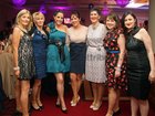 Teresa Kennedy, Catherine Leonard, Avril Donnellan, Laura Kinneen, Dympna Fallon, Claire Dooley and Helen Kelly, all of the Galway Clinic, at the Charity Take Me Out Ball in aid of Cancer Care West at the Salthill Hotel.