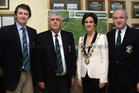 Attending the Official opening of the Astro Turf Pitches at the Liam Mellows Hurling Club, Ballyloughane, (from left),<br />
 Brian Keville, (Liam Mellows Hurling Club vice-chairman),<br />
 Pat Hughes, (Liam Mellows Hurling Club chairman),<br />
 City Mayor Hildegarde Naughton, who performed the Official Opening,<br />
 Tony Callanan, (Liam Mellows Hurling Club Committee).<br />
