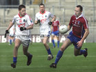 <br />
Clonbur's, Trevor Lydon,<br />
and<br />
Derrytresk's, Pat Campbell,<br />
during the All-Ireland Junior Club Football Championship Final at Croke Park.
