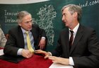 The Minister for Jobs, Enterprise and Innovation Richard Bruton, and David Toohey, President of Business Operations with Alere, during the new jobs announcement by Global healthcare company Alere at the Clayton Hotel last Friday.