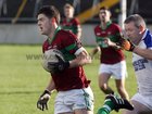 <br />
 St. James, Shane Maher,<br />
 and<br />
 Caherlistrane's, Padraig Reilly,<br />
during the County Junior(C) Football Championship Final at Tuam Stadium.<br />
