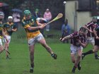 Clarinbridge's, Eanna Murphy,<br />
 and<br />
 Craughwell's, John Ryan,<br />
during the Senior Hurling Championship semi-final<br />
at Kenny Park Athenry.