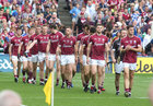 Galway v Waterford All-Ireland Senior Hurling Championship final at Croke Park.<br />
The parade before the stsrt of the game