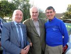 <br />
Former hurlers, Jimmy Duggan, P.J.Mahoney and P.j. Brennan, at the unveiling of a memorial to the memory of the Three in a row Ardrahan County Hurling Championships  1894-95-96. at Ardrahan. 