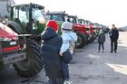 Tractors at Athenry Mart before the start of the East Galway Tractor Run in aid of Hand in Hand, the Children's Cancer Charity. Hand in Hand is a non-profit organisation which provides the families of children with cancer with much-needed practical support.