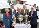 Tess Emerson, sponsor, Cllr Ollie Crowe, Deputy Mayor of Galway City, Tess Hosty, Jim Maxwell, sponsor, and Jimmy Duggan were at at the launch of the 2012 Galway Regatta on the Corrib Princess.
