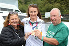 Aifric Keogh with her parents Susan and Jim Keogh.
