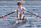 Conor Burke of St Joseph’s College “The Bish” on his way to win the Junior 18 1X race at Galway Regatta last weekend.