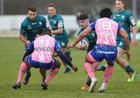 Connacht v Stade Francais Paris Heineken Champions Cup Pool B game at the Sportsground.<br />
Connacht’s Sammy Arnold and Shayne Bolton and Tala Gray and Lester Etien, Stade Francais