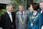 The Minister for Jobs, Enterprise and Innovation Richard Bruton, with Cllr Michael Maher, Mayor of County Galway, and Cllr Hildegarde Naughton, Mayor of Galway City, at the Clayton Hotel last Friday during the new jobs announcement by Global healthcare company Alere.