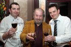 Writer and chef Paolo Tullio (centre) with Martin Forde, Head Chef, and Dermot Mulhall, Restaurant Manager, at the opening of the Balcony Restaurant at Tom Sheridans, Knocknacarra.